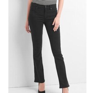 Gap Perfect Boot Cut Jeans Womens Size 29 Regular Black Mid Rise Denim Dark